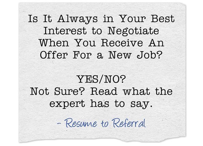 Best Interest to Negotiate