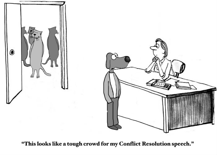 Funny Cartoon — Conflict Resolution — Company Training Program